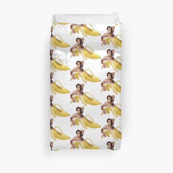 Nicolas Cage In A Banana - Original Yellow Duvet Cover