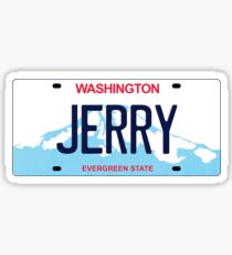 Washington License Plate - Jerry Edition Sticker