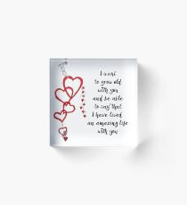 Chained Heart for Valentine's Day Acrylic Block