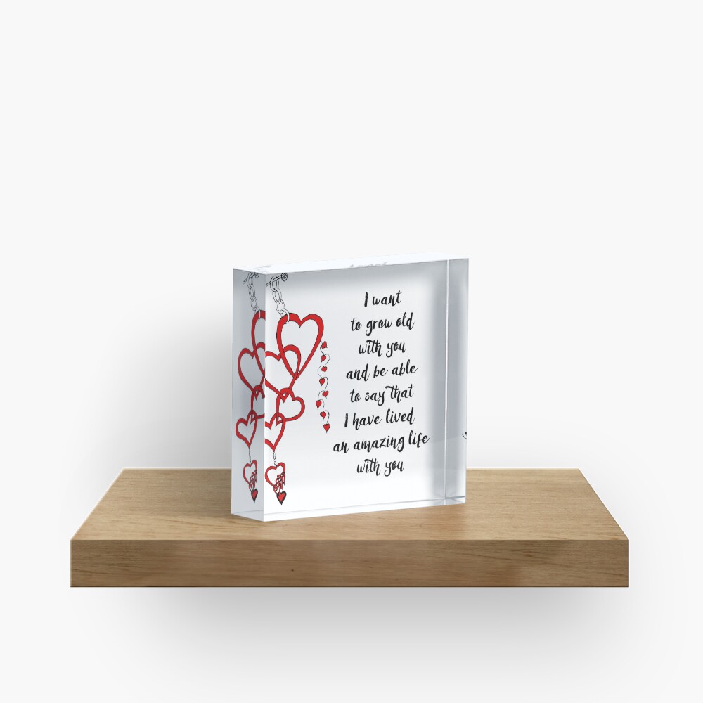 Chained Heart for Valentine's Day Acrylic Block