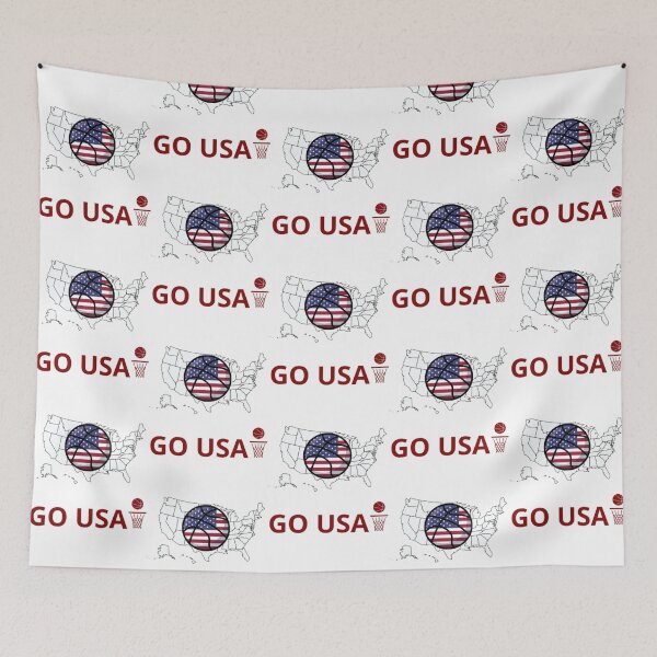 Item preview, BASKETBALL - GO USA! - CHEER AND SUPPORT designed and sold by MrCreativeArts.