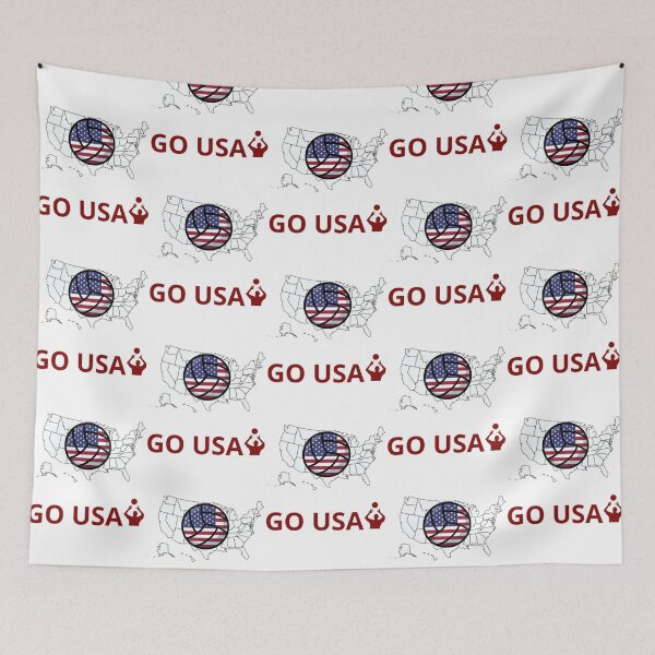 Item preview, VOLLEYBALL - GO USA! - CHEER AND SUPPORT designed and sold by MrCreativeArts.
