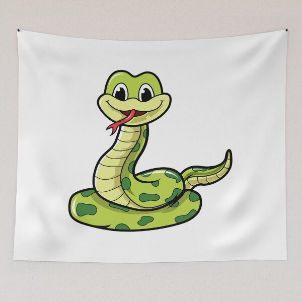 Item preview, Cute Smiling Green Snake designed and sold by silviaol.