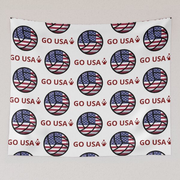 Item preview, VOLLEYBALL - GO USA! - CHEER AND SUPPORT designed and sold by MrCreativeArts.