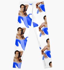 Nicolas Cage In A Banana - Blue Leggings