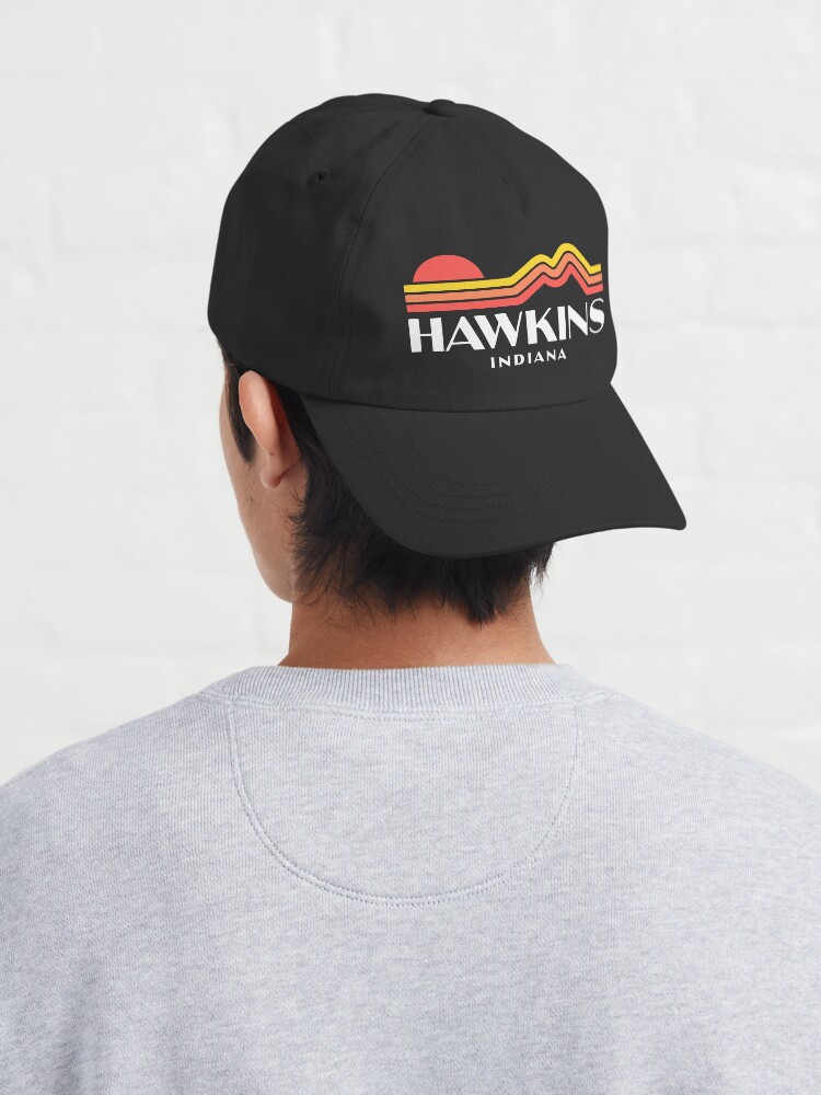Thumbnail 4 of 7, Cap, Retro Hawkins Indiana Stranger Things designed and sold by lorenklein.