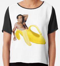 Nicolas Cage In A Banana - Bright Yellow Chiffon Top