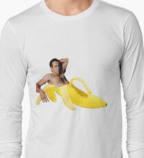 Nicolas-Käfig in einer Banane - helles Gelb Langarmshirt