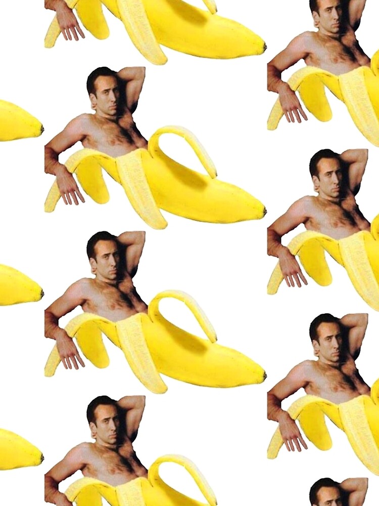 Nicolas Cage In A Banana - Bright Yellow by tomohawk64