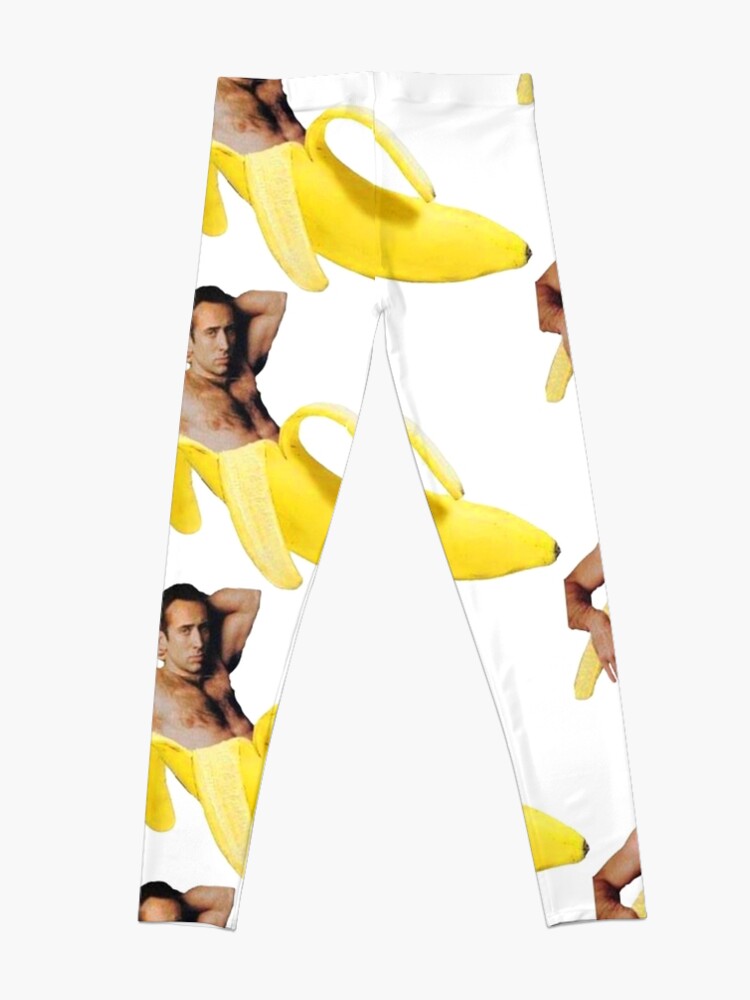 Alternate view of Nicolas Cage In A Banana - Bright Yellow Leggings