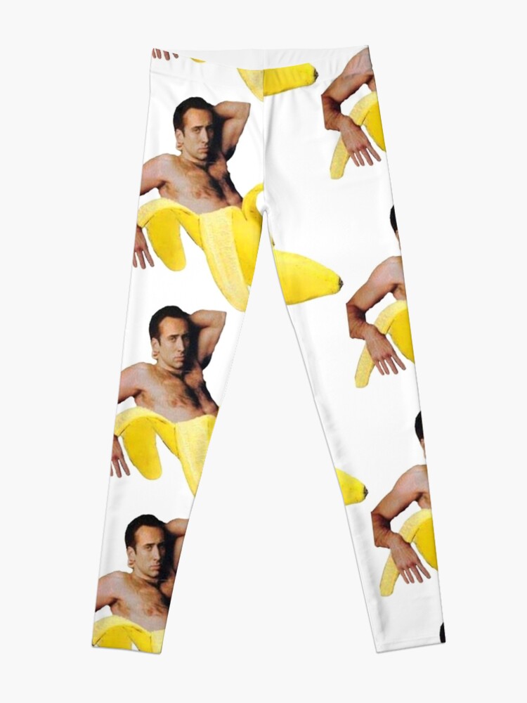 Alternate view of Nicolas Cage In A Banana - Bright Yellow Leggings
