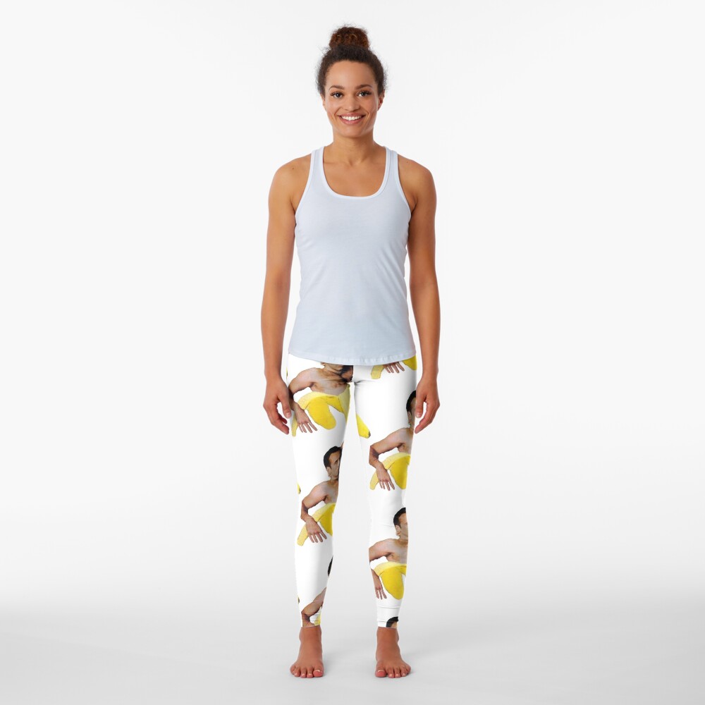Nicolas Cage In A Banana - Bright Yellow Leggings