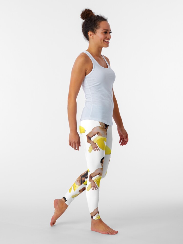Alternate view of Nicolas Cage In A Banana - Bright Yellow Leggings