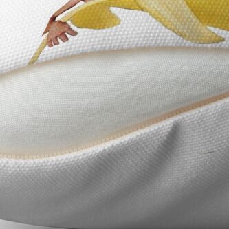 Alternate view of Nicolas Cage In A Banana - Original Yellow Throw Pillow