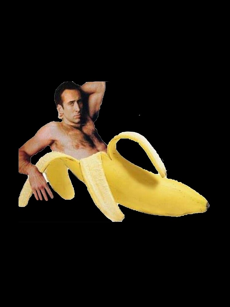 "Nicolas Cage In A Banana - Original Yellow" T-shirt by tomohawk64