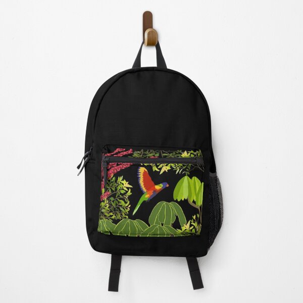 Item preview, Rainbow Lorikeet Botanical on Black designed and sold by Digitaldingo.