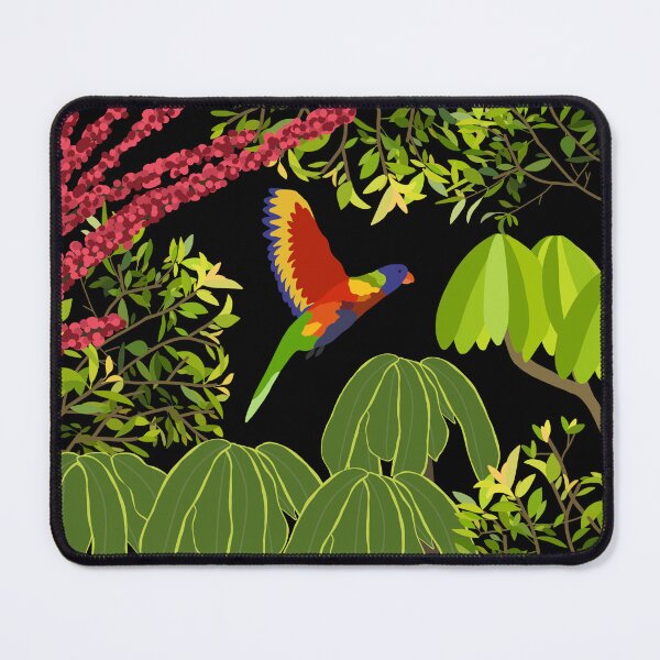 Item preview, Rainbow Lorikeet Botanical on Black designed and sold by Digitaldingo.