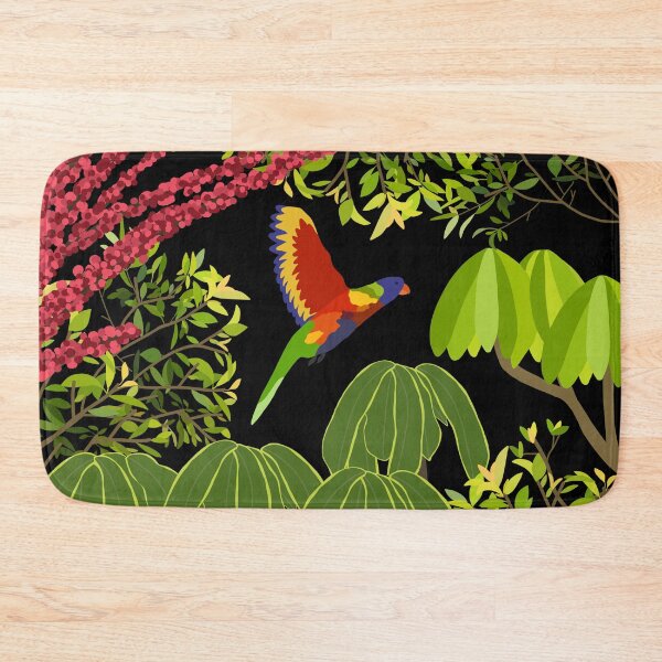Item preview, Rainbow Lorikeet Botanical on Black designed and sold by Digitaldingo.