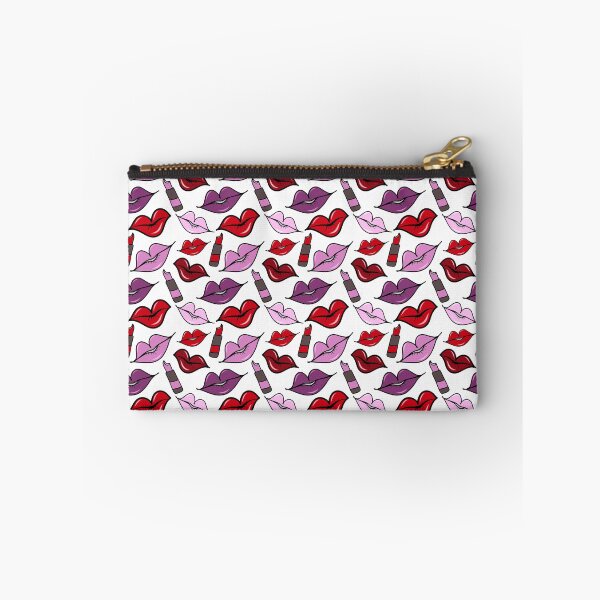 Item preview, Girly Pink, Red, and Purple Lips and Lipstick Doodle Pattern, made by EndlessEmporium  designed and sold by EndlessEmporium.