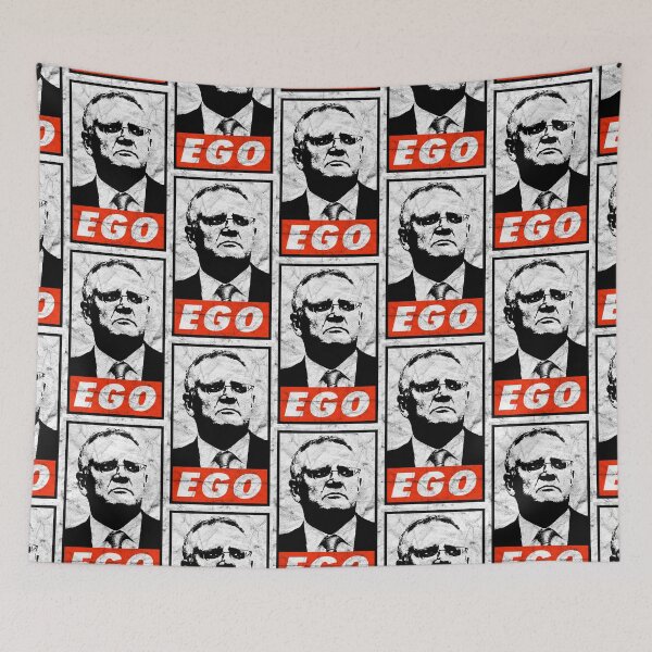 Item preview, Scott Morrison EGO (Black Worn Look) designed and sold by politicalamity.