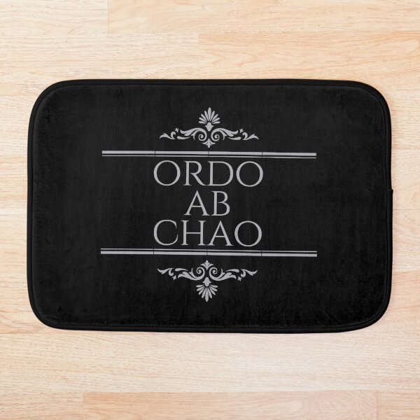 Aperçu de l'œuvre Ordo Ab Chao Order Out Of Chaos Stacked Silver - Latin Phrases créée et vendue par ElementJourney.