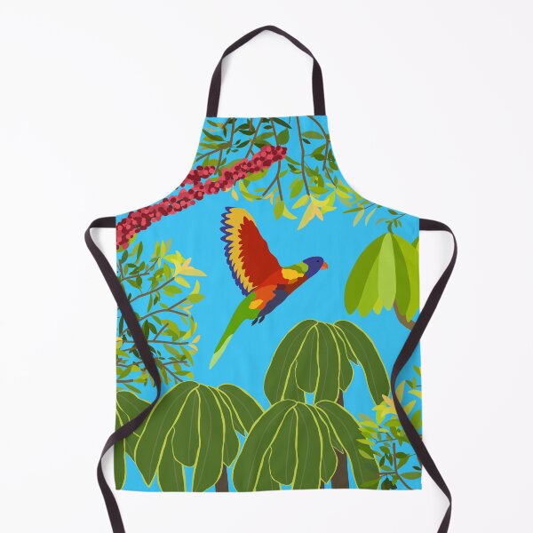 Item preview, Rainbow Lorikeet Botanical on Blue designed and sold by Digitaldingo.