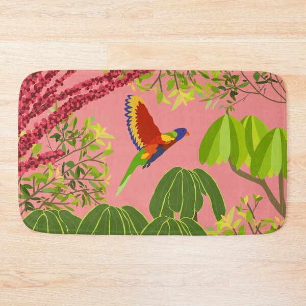Item preview, Rainbow Lorikeet Botanical on Pink designed and sold by Digitaldingo.