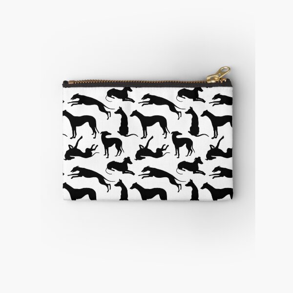 Item preview, Greyhounds Running Standing Roaching Sitting Black on White designed and sold by GreytGraphicals.