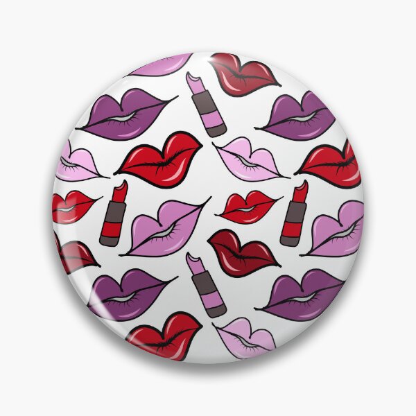 Item preview, Girly Pink, Red, and Purple Lips and Lipstick Doodle Pattern, made by EndlessEmporium  designed and sold by EndlessEmporium.