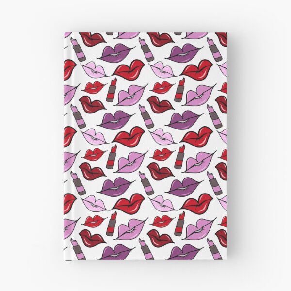 Item preview, Girly Pink, Red, and Purple Lips and Lipstick Doodle Pattern, made by EndlessEmporium designed and sold by EndlessEmporium.