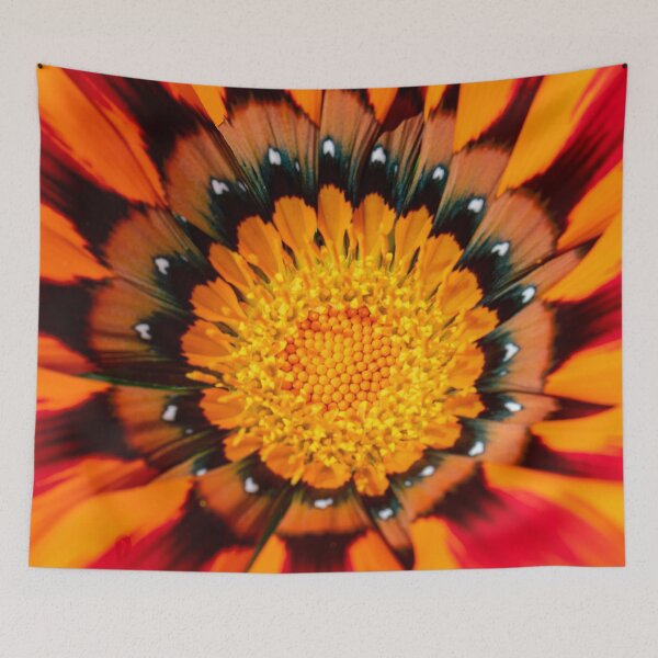 Item preview, Stunning Red and Yellow Striped Flower designed and sold by BarbaraVPhoto.