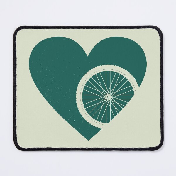 Item preview, Heart with Mountain Bike Wheel for Cycling Lovers designed and sold by Normandie Rainwater.