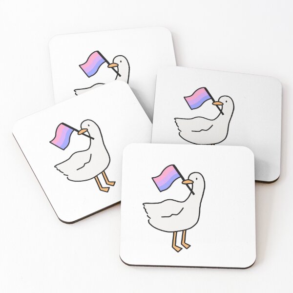 Item preview, Untitled Goose Game White Goose or Duck Bisexual Pride Flag designed and sold by bassoongirl123.