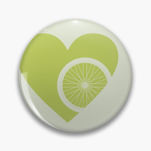 Item preview, Heart with Mountain Bike Wheel for Cycling Lovers designed and sold by Normandie Rainwater.