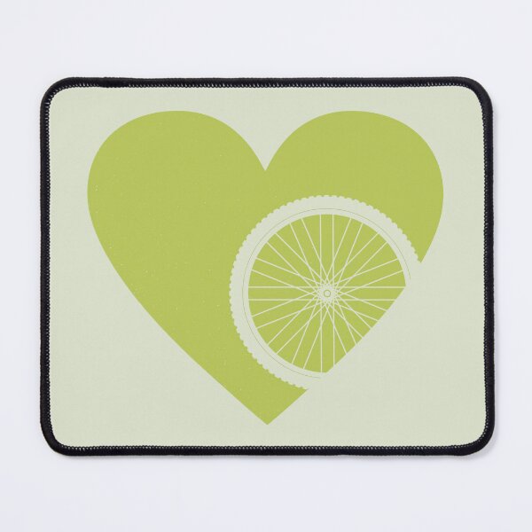 Item preview, Heart with Mountain Bike Wheel for Cycling Lovers designed and sold by Normandie Rainwater.