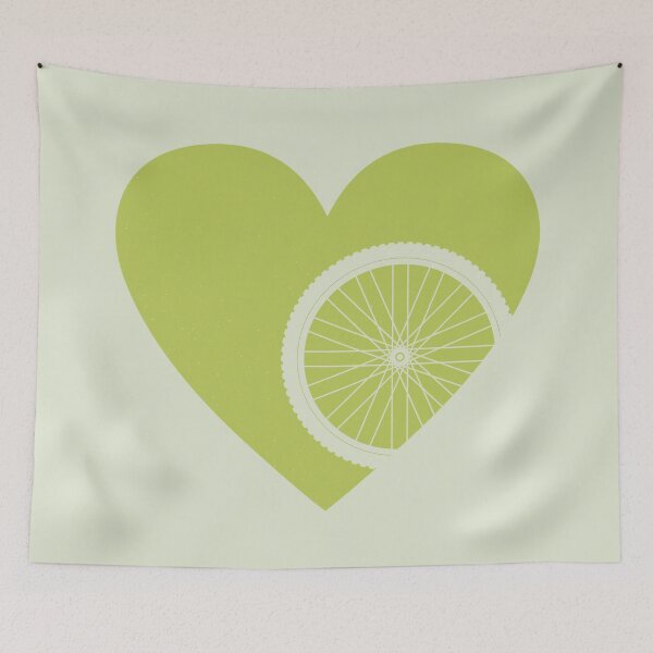 Item preview, Heart with Mountain Bike Wheel for Cycling Lovers designed and sold by Normandie Rainwater.