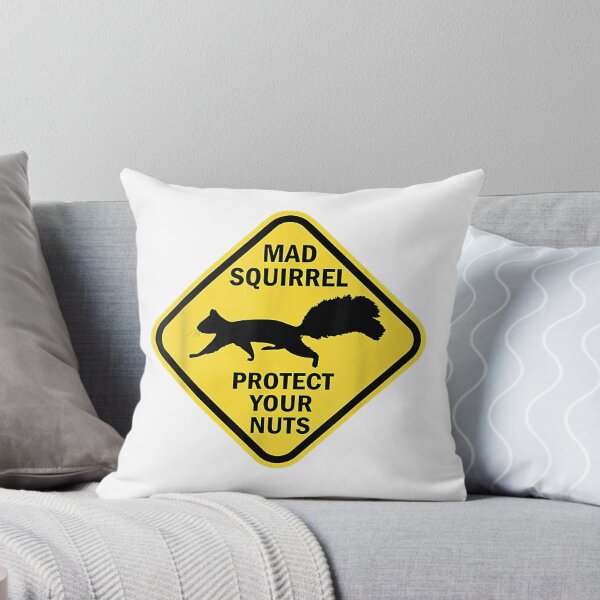 Item preview, Funny Warning Sign Mad Squirrel Protect Your Nuts designed and sold by Poytelite.