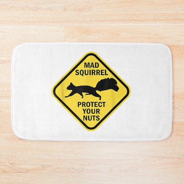 Item preview, Funny Warning Sign Mad Squirrel Protect Your Nuts designed and sold by Poytelite.