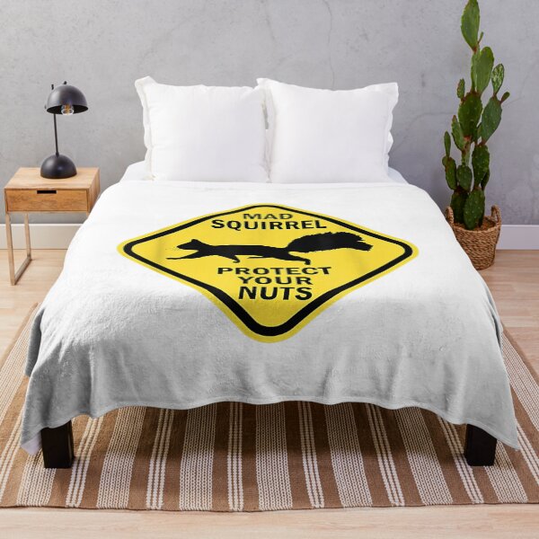 Item preview, Funny Warning Sign Mad Squirrel Protect Your Nuts designed and sold by Poytelite.
