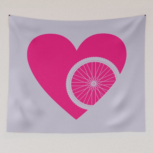 Item preview, Heart with Mountain Bike Wheel for Cycling Lovers designed and sold by Normandie Rainwater.