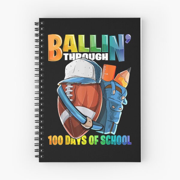 Artikelvorschau, Ballin' Through 100 Days of School Football Kindergarten Junge entworfen und verkauft von AshleyGold25k2.