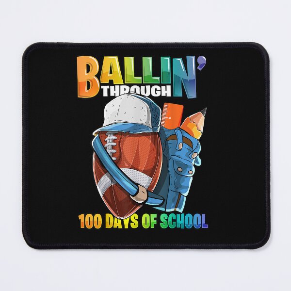 Item preview, Ballin' Through 100 Days of School Football Kindergarten Boy designed and sold by AshleyGold25k2.