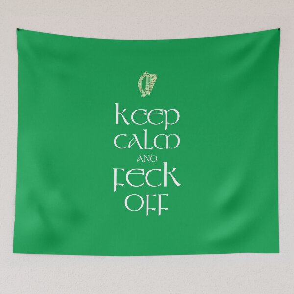 Item preview, Keep Calm Feck Off  On Shamrock Green Background designed and sold by Fecking-Merch.