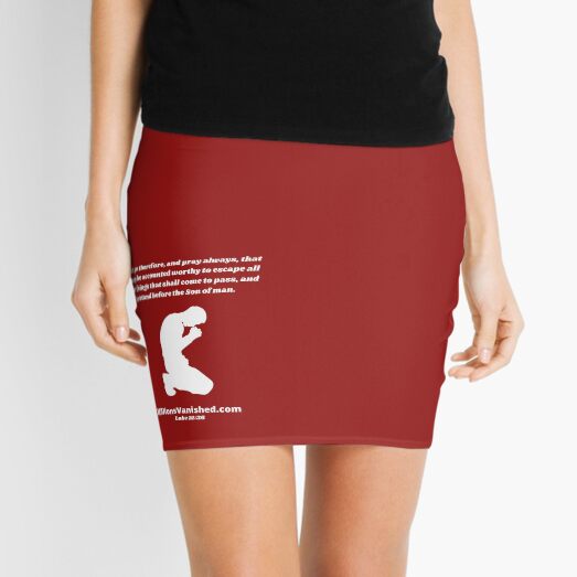 Rapture Day Luke 21:36 - Christian Mini Skirt