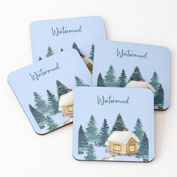 Item preview, Wintermood Cabin Illustration - Trendy Wintermood    designed and sold by TheColourBank.