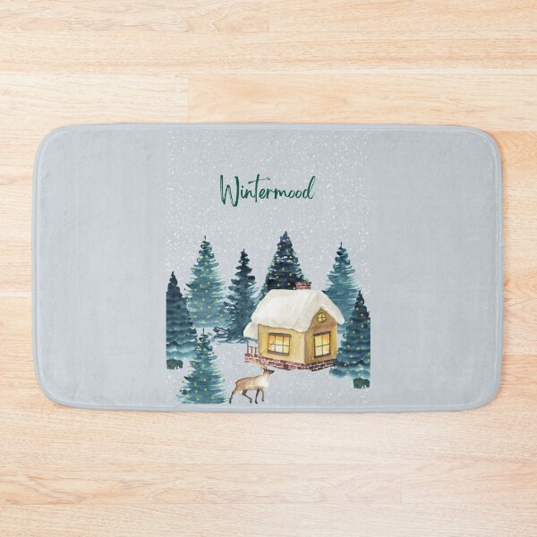 Item preview, Wintermood Cabin Illustration - Trendy Wintermood    designed and sold by TheColourBank.