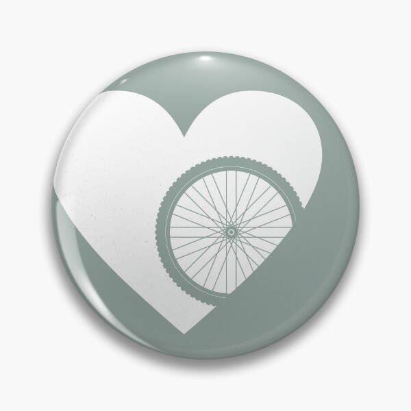 Item preview, Heart with Mountain Bike Wheel for Cycling Lovers designed and sold by Normandie Rainwater.