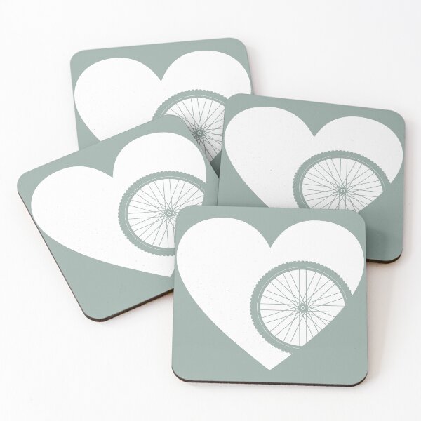 Item preview, Heart with Mountain Bike Wheel for Cycling Lovers designed and sold by Normandie Rainwater.