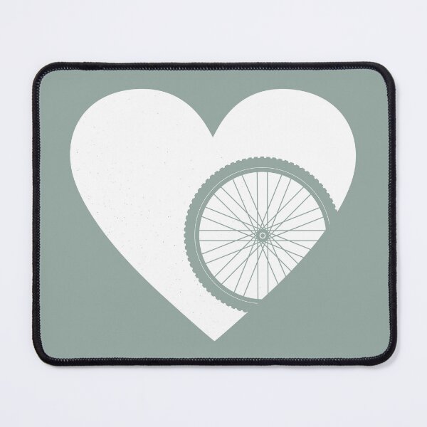 Item preview, Heart with Mountain Bike Wheel for Cycling Lovers designed and sold by Normandie Rainwater.