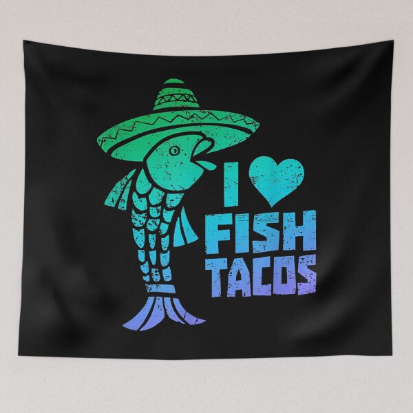 Item preview, I Love Fish Tacos t-shirt - Funny Fish Taco tee designed and sold by JohanneKryger.